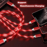 3 In 1 LED USB Charger Cable 1m